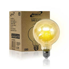 Bombillo Led Ámbar 4W Tipo Globo Pequeño