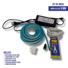 Kit Neón Flex 6mm 12 Voltios